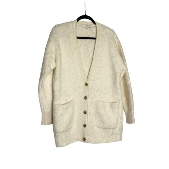 J.Crew Relaxed V Neck Cardigan Sweater Alpaca Blend Size Small - Picture 1 of 7